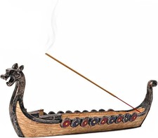 Wikingerschiff Räucherstäbchenhalter,  Drachenboot Motiv