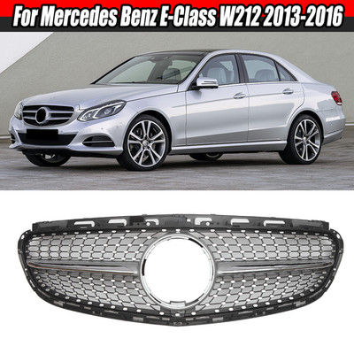 SPORT KÜHLERGRILL GRILL CHROM DIAMANT-DESIGN FÜR MERCEDES E-KLASSE W212 13 16