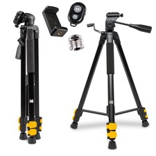 Lightweight 62 Inch Camera Tripod With Remote For Travel Photography And Vide...