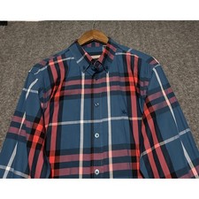 Burberry brit button shirt nova check plaid tartan mens designer 2XL cotton