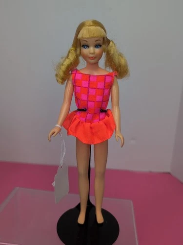 9” Vintage Mattel Barbie Skipper Doll 1960's Original Blonde Pigtails Curls i8