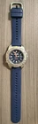 Vintage Timex Reef Gear 200M Dive Watch Blue Strap Indiglo Shock Resistant