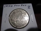 1950 - Full Design - Canada half dollar - Silver - Canadian 50 cent
