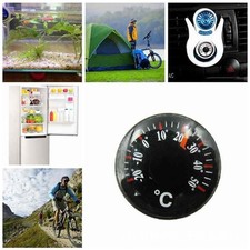 20mm Outdoor Portable Thermometer Celsius Round Plastic WaterprNEW P9S3 L8C7