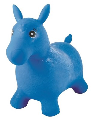 Inflatable jumping pony, manual pump included, safe plastic