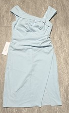 NWT Azazie Women’s One Shoulder Light Blue Knee-Length Dress Size 8