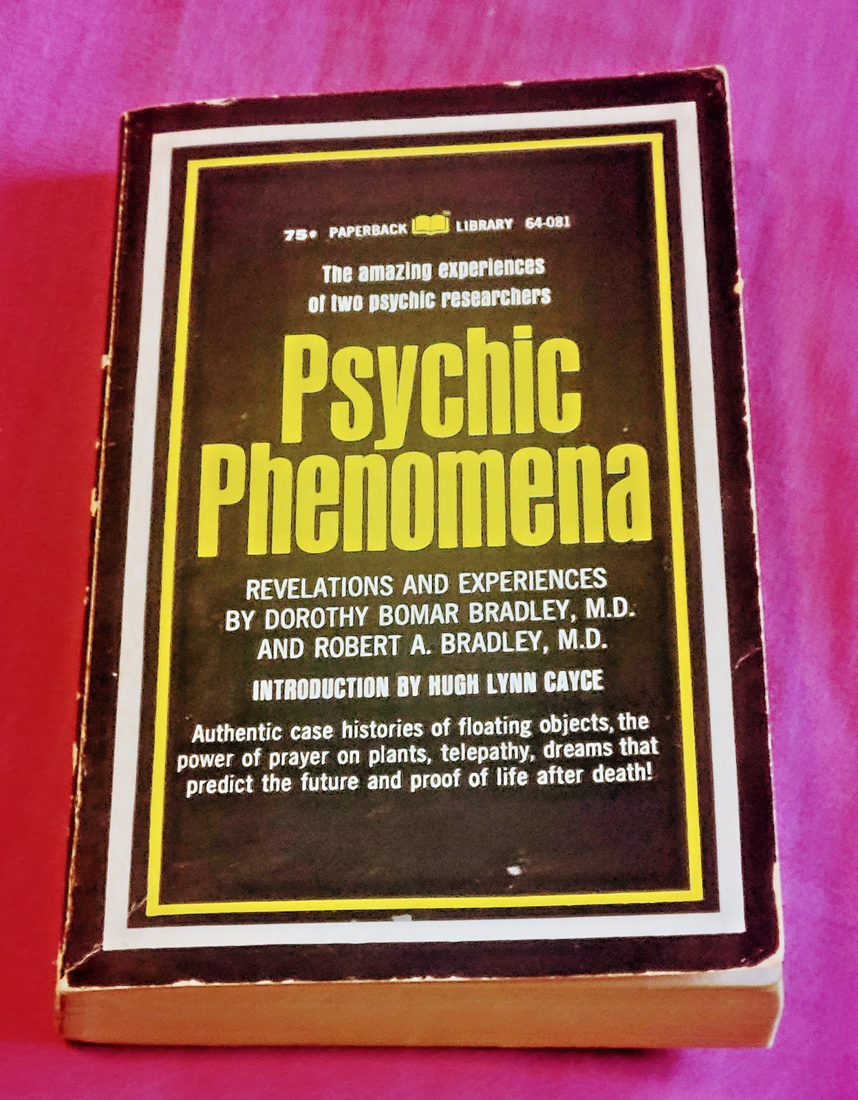 Psychic Phenomena Dorothy Bradley 1969 1st Printing PB Occult Unbroken Spine VG+
