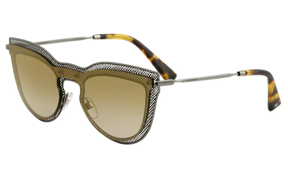 ПОДЛИННЫЕ СОЛНЦЕЗАЩИТНЫЕ ОЧКИ VALENTINO VA 2018 3005/6E ТЕМНО-КОРИЧНЕВЫЕ КОШАЧИЙ ГЛАЗ ИТАЛИЯ - Изображение 2 из 4