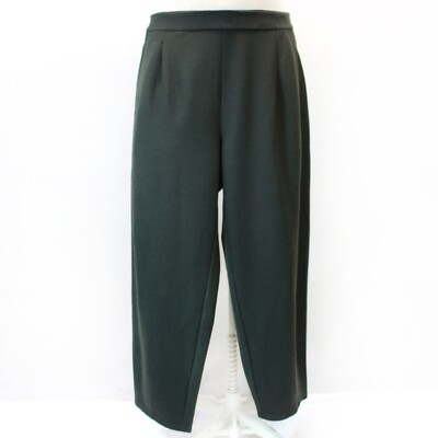 Eileen Fisher Plus Green Felted Wool Lantern Regenerative Wool Pants 3X