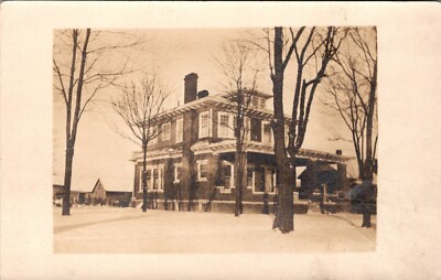 Lewis, Indiana Private Home of Sender's Aunt 1914 RPPC Real Photo Postcard J865