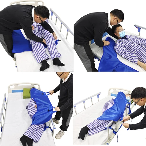 Dispositivo di tornitura paziente prevenire dolori letto svuotare il corpo fissaggio aiuto girare ABE L/M - Foto 16 di 24
