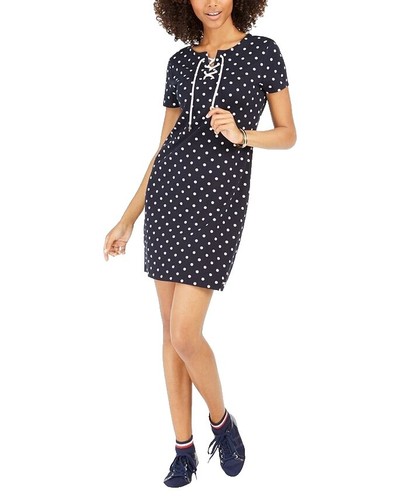 Tommy Hilfiger Women's Pink Glitter-Dot Puff-Sleeve MIDI Dress Size 6 | eBay Tommy Hilfiger Women's Pink Glitter-Dot Puff-Sleeve MIDI Dress Size 6 | eBay