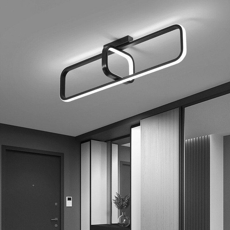 Plafoniera led 32w rettangolare design moderno lampadario da soffitto ip20