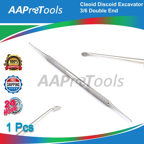 dental operative instrument cleoid - discoid # 3/6 8 mm hollow grip double end - Picture 3 of 3