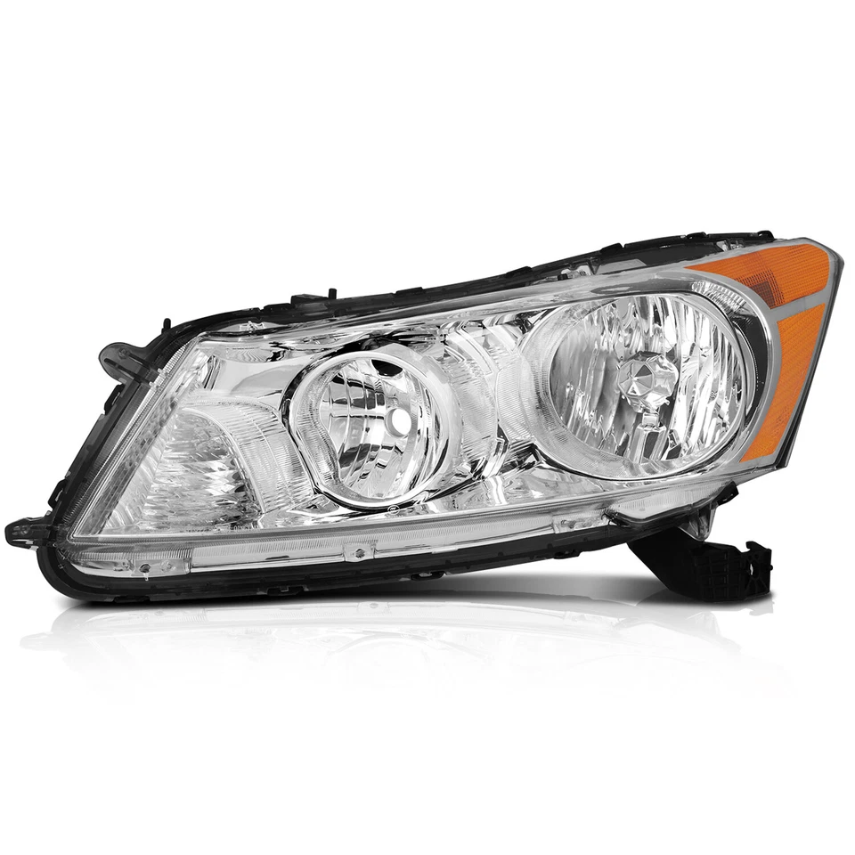Conjunto de faros para Honda Accord 2008-2012 sedán de 4 puertas par carcasa cromada Foto 4 de 4