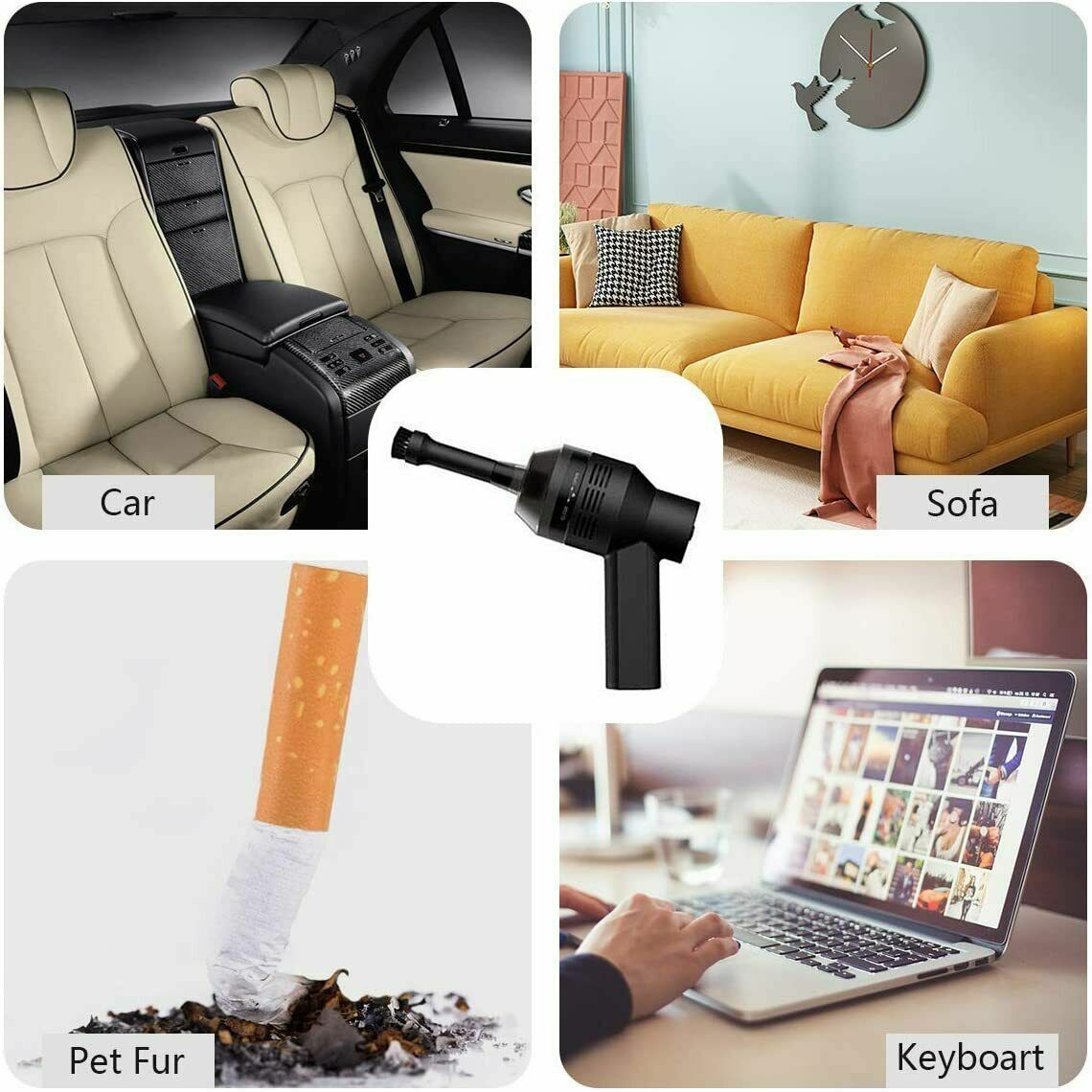 Cordless Electric Air Duster For Keyboard PC Car Cleaner Tool Rechargeable New