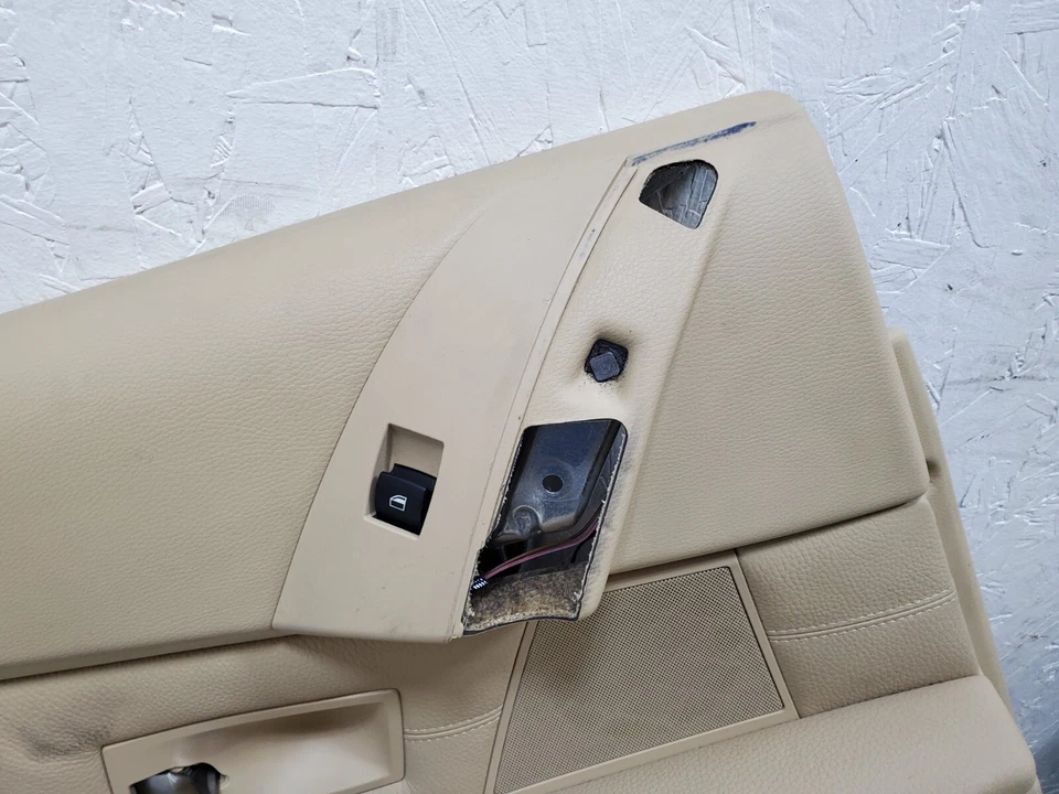 ✅ 04-07 OEM BMW E60 525 545 550 painéis de cartão porta traseira Dakota bege CONJUNTO DE COURO - Imagem 4 de 4