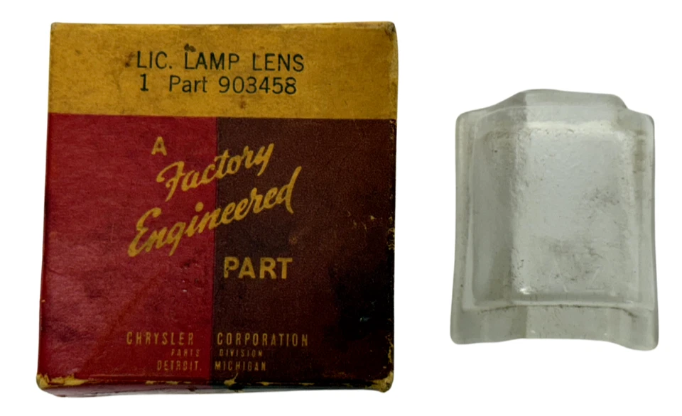 Lámpara de licencia estándar Plymouth P11 Deluxe P11 1941 lente transparente 903458 nuevo de lote original Foto 2 de 4