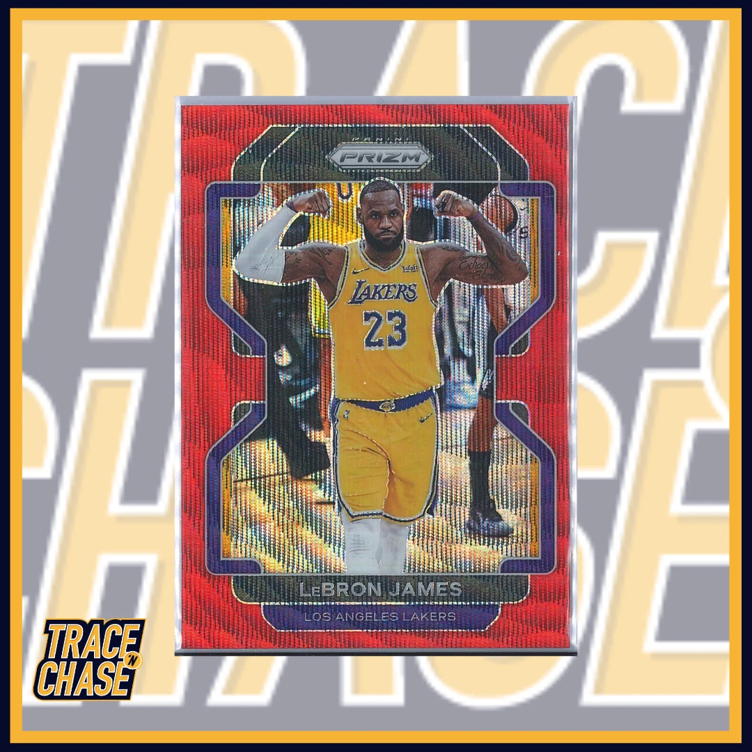 2021-22 Panini Prizm Basketball Lebron James Red Wave Parallel #91