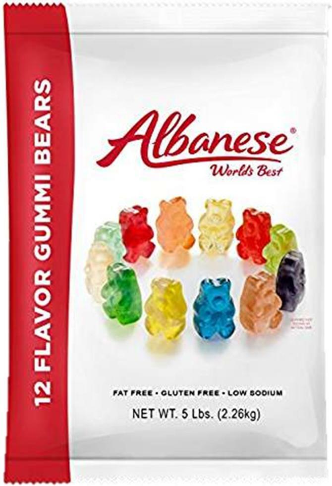 Albanese 12 Flavor Gummy Bears 5lb +(3) Red Cherry Gourmet Kruise