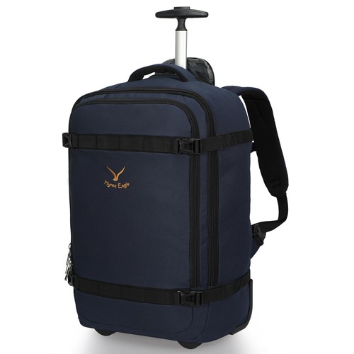 Hynes Eagle 22 in Rolling Backpack Carry-on Trolley Luggage Suitcase Laptop Bag - Picture 2 of 44