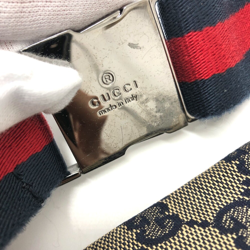 GUCCI 28566 GG/logo body bag Bag Waist Pouch GGCanvas