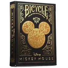Bicycle Disney Mickey Mouse Black and Gold Playing Cards 2023