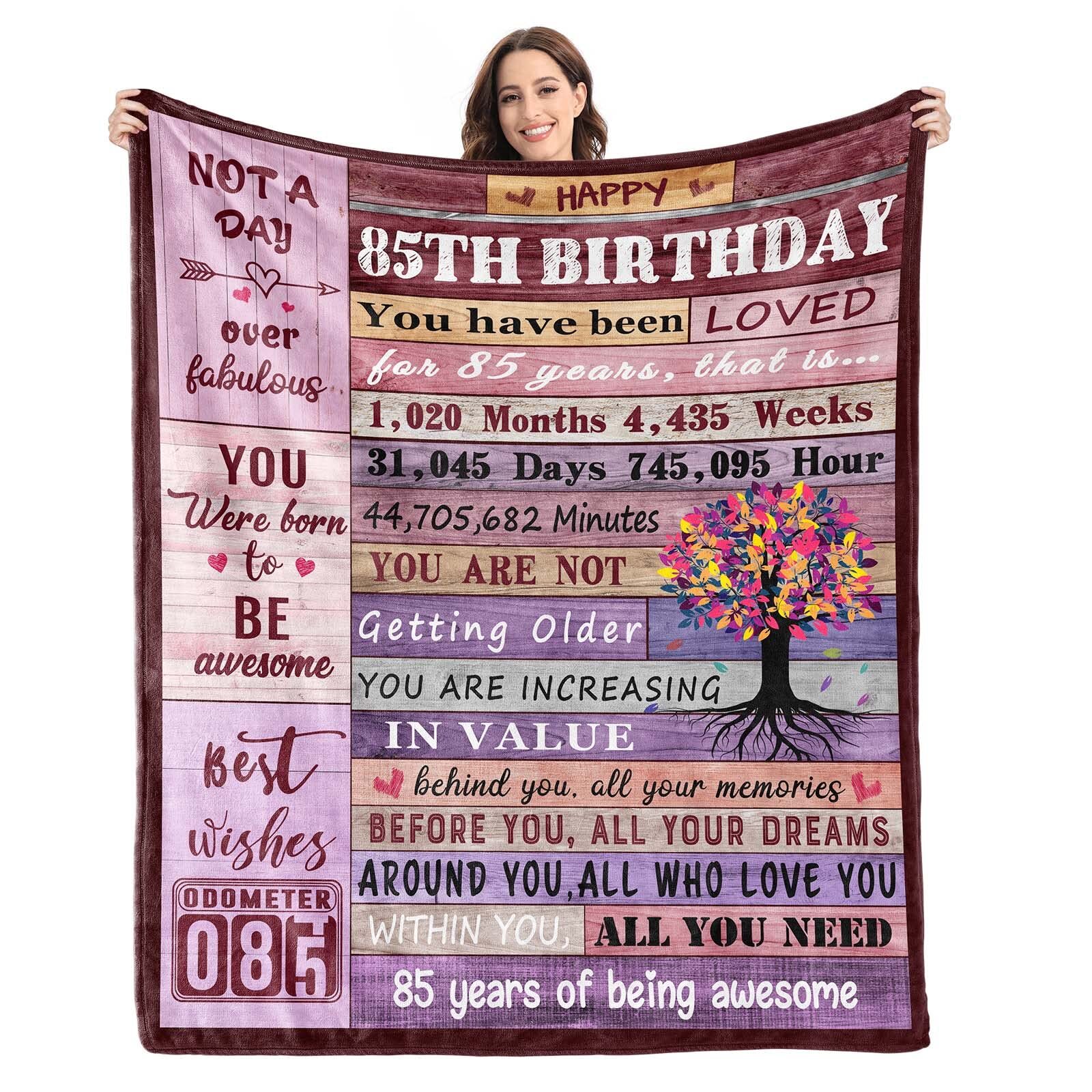 85th Birthday Gifts for Women Blanket85th Birthday Decorations for Women85th ...