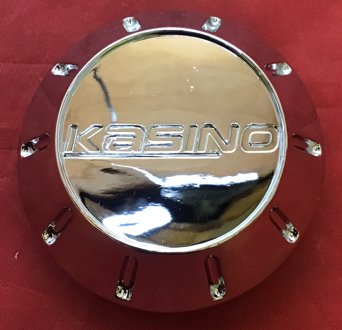ONE NEW CHROME KASINO ALLOYS PD-CAP71-P1035 CUSTOM WHEELS RIM CENTER CAP 10931-image