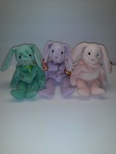 RARE Hippity, Hoppity, Floppity Ty Beanie Babies w/Tags Errors