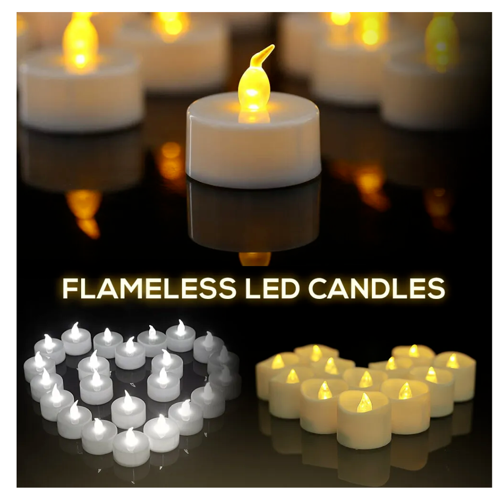 6 LED Flameless Tea Light Tealight Candle Wedding Decoration Battery