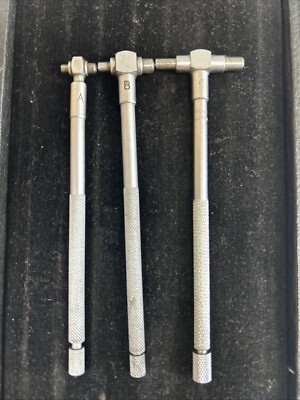 Set of 3 Fuji Made in Japan Inside Telescoping Micrometers Sizes A B & C Tools