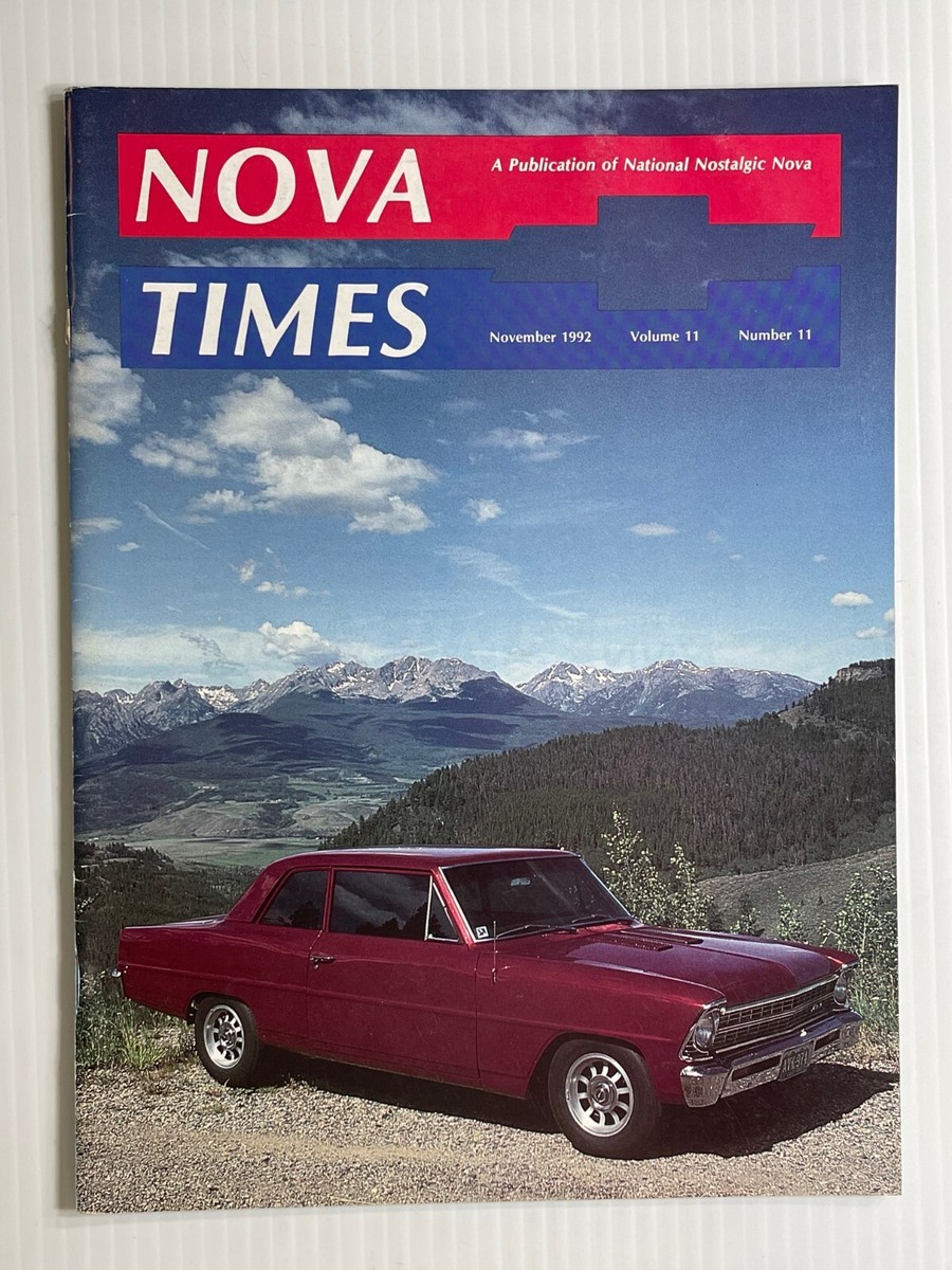 Nova Times Magazine - November 1992 - Chevy Nova Collectors Club