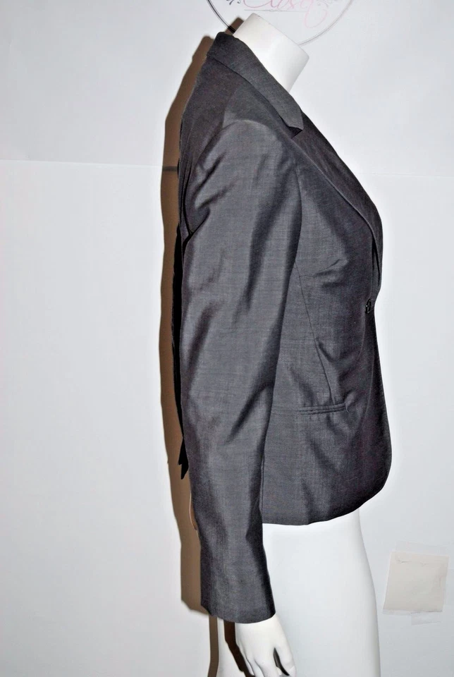 Blazer MARC JACOBS BERGDORF GOODMAN 361016 MISTURA DE LÃ CINZA TAMANHO 8 - Imagem 4 de 4