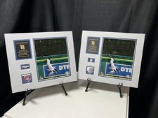 Curtis Granderson Tigers Game Used Ball Piece Mini Base and Collage - LOT OF 2