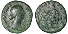 Impero Romano Imperatrice Diva Faustina II 147-176 d.C. As Roma 95/11E