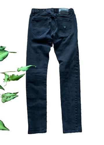 Guess Modern Skinny Avalon Fit Jeans Boy's Size 28/30.5 Stretch Black - Picture 2 of 7