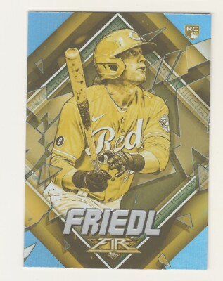 2022 Topps Fire GOLD MINTED FOIL #86 TJ FRIEDL RC Rookie Cincinnati ...