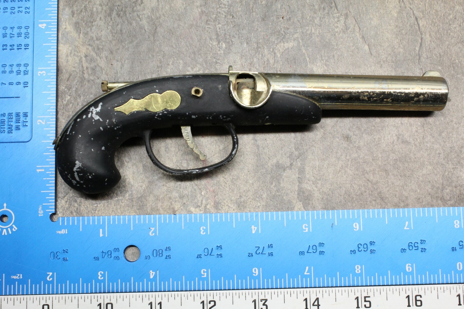 Vintage 1960s Novelty Pistol Lighter Flintlock Lighter Cigarette JAPAN