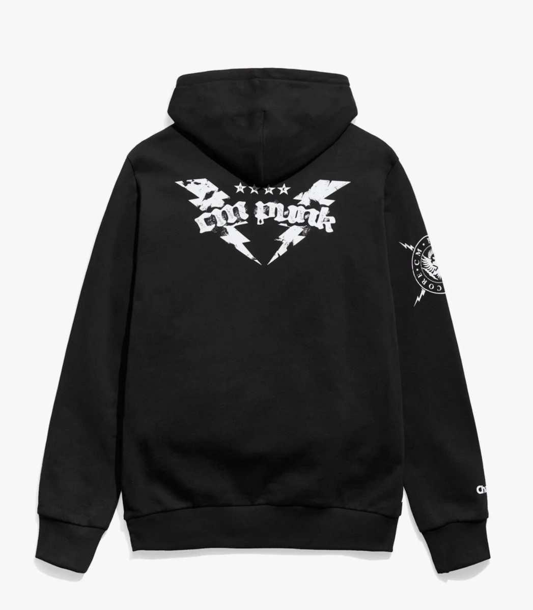 WWE Licensed CM Punk Fists Straight Edge Black Pullover Hoodie