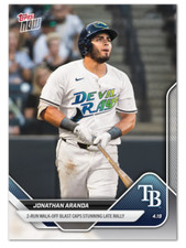 2025 Topps Now Jonathan Aranda #89 Walk-Off Home Run SSP PR: 183 Rays IN HAND