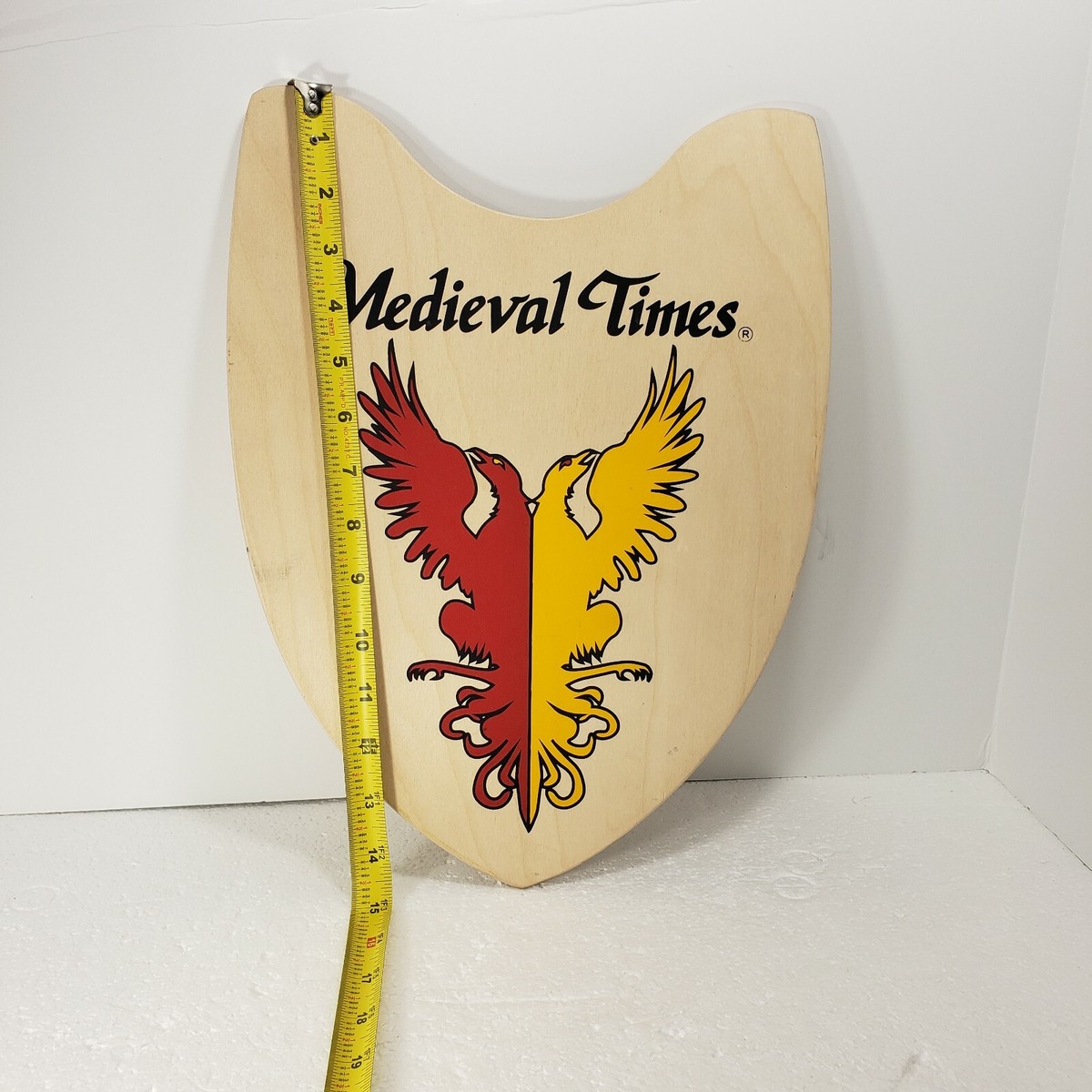 Wood Spielerei Knight Shield Dragon - Wooden Decorative Shield With Leather Handles, 49x32 Cm - View #4