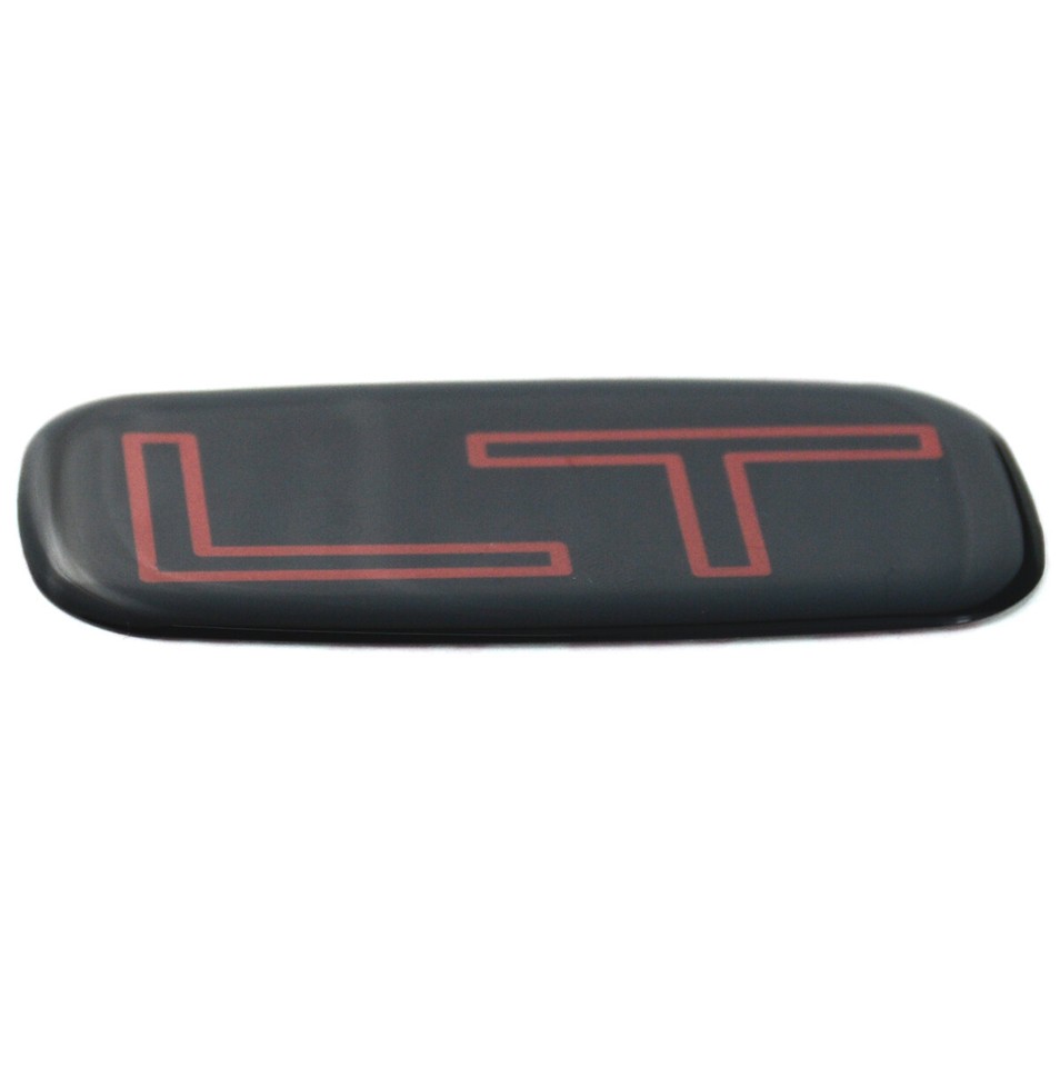 2-Piece LT Emblems – Red/Black Badge Decals For 1999-2007 Suburban & Tahoe