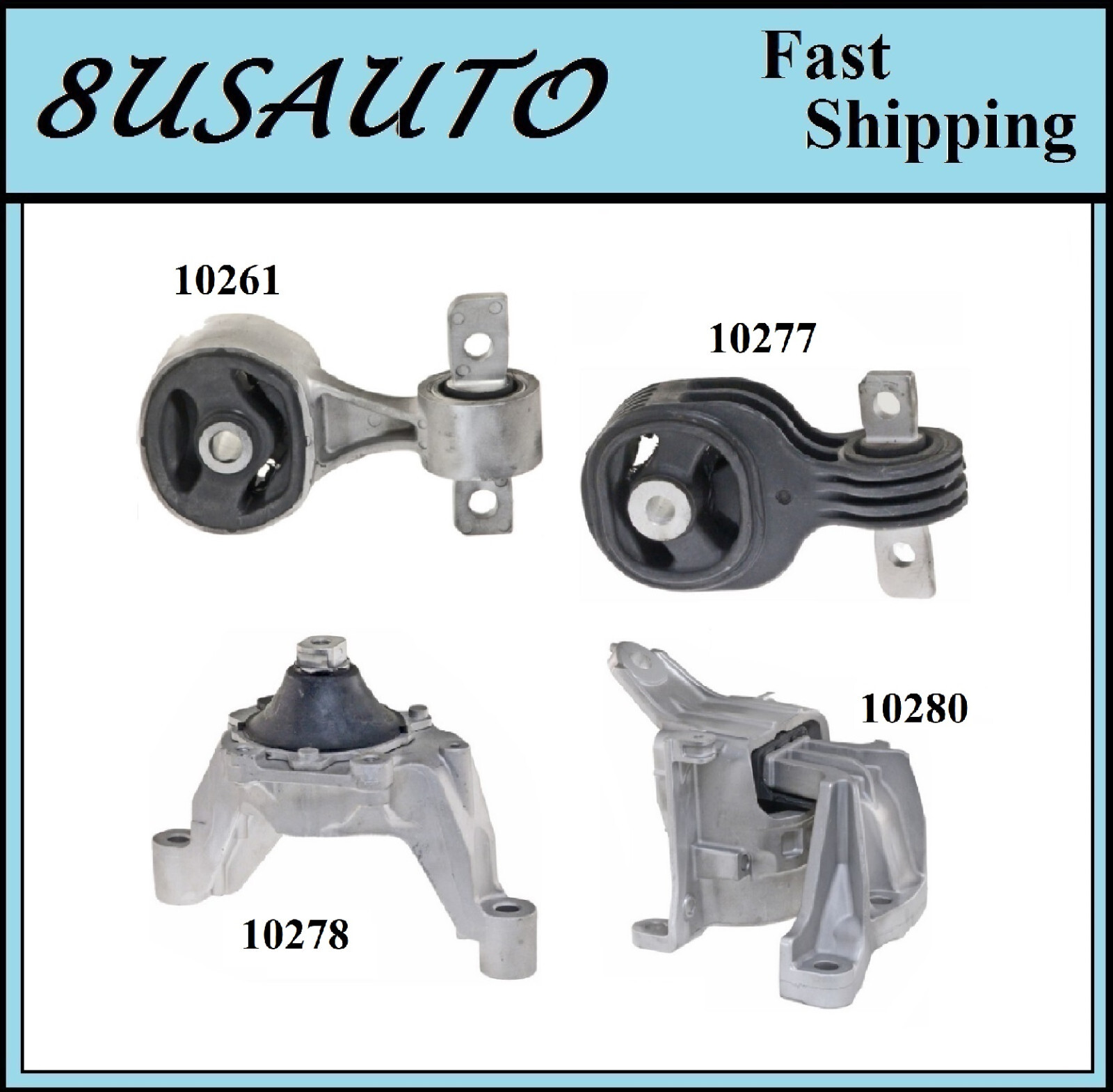 4PCS MOTOR & TRANS MOUNT FIT 2019-2024 ACURA RDX 2.0L