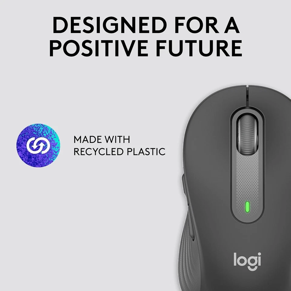 Logitech M650 Wireless Mouse - Silent Clicks, Bluetooth, Custom Buttons - Graphi - Image 2 of 4