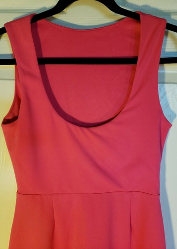 Love.Ady Damen Kleid weicher Rüschensaum Fit & Flare rosa Größe M einfarbig - Bild 6 von 7