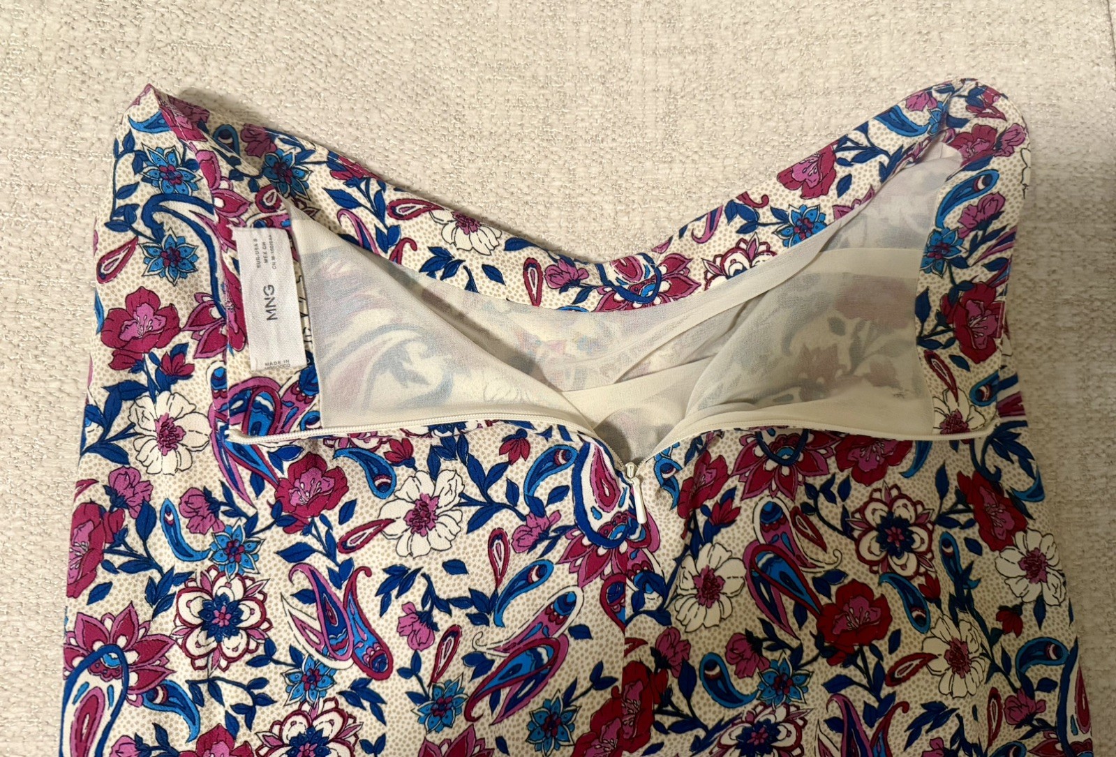 Mango Patterned Midi Skirt With Front Split - image 7