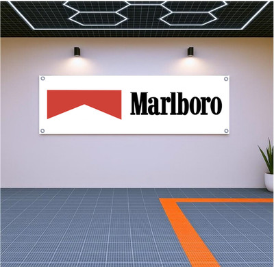 Marlboro Team Penske Racing Banner 71x24 in   Garage Wall Decor
