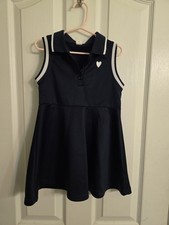 Girl Shein 5y Navy Dress with Heart Good condition Sleeveless