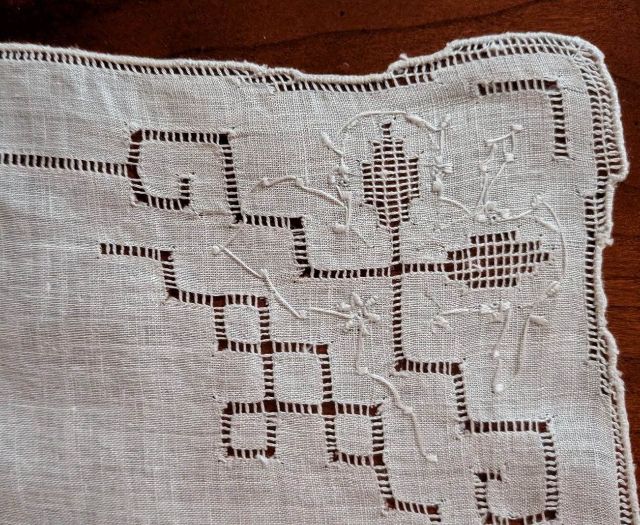 2 VTG Linen Pulled-thread/drawn- thread Work 1910… - image 5